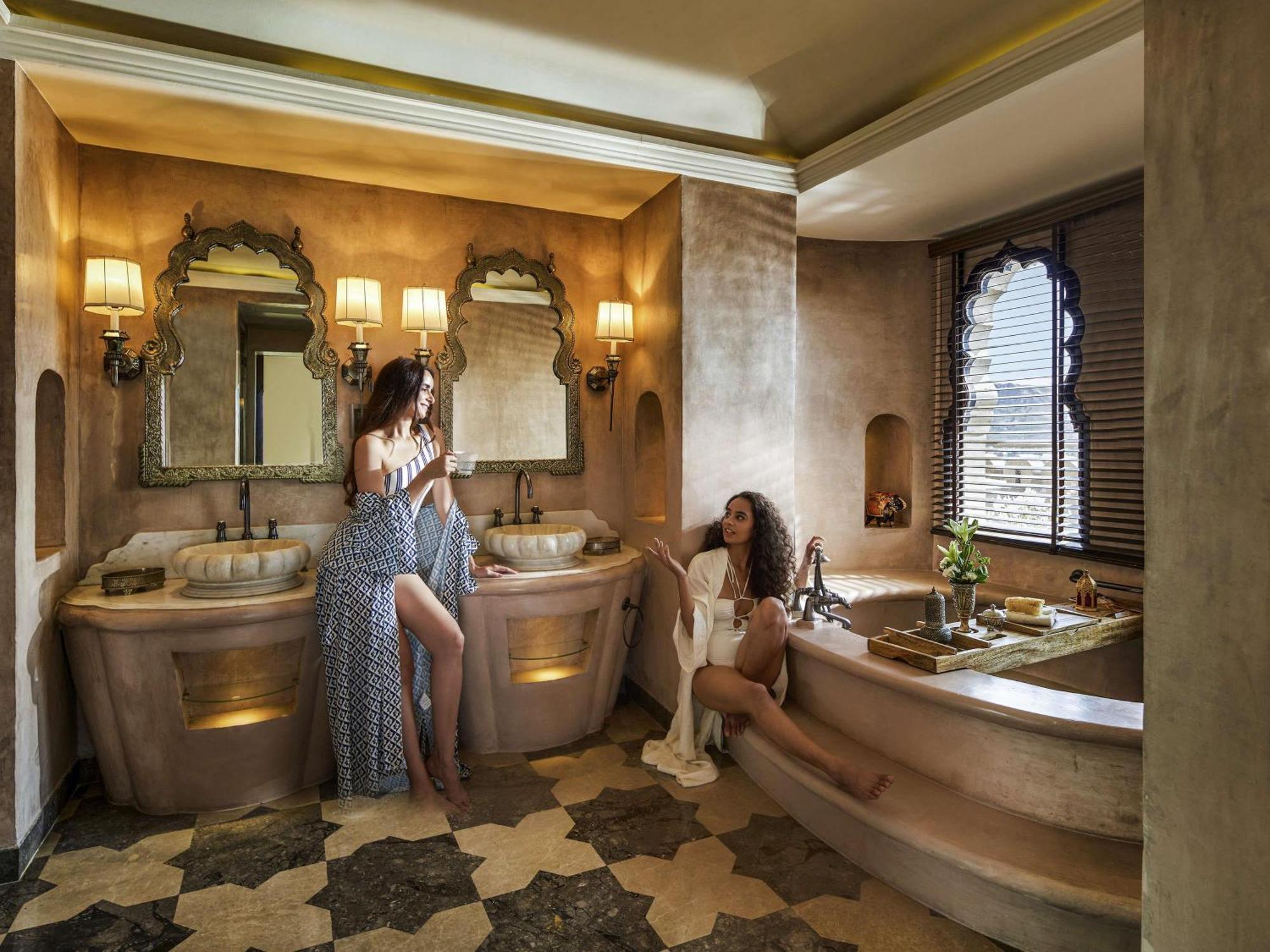 Terrace Suite 2 complimentary craft beers or signature cocktail at Anjum per room per Happy Hours Buy 1 1 at Anjum Bar on Select beverages on Food & Soft Beverage Laundry Set couple at ZarinINR 5000